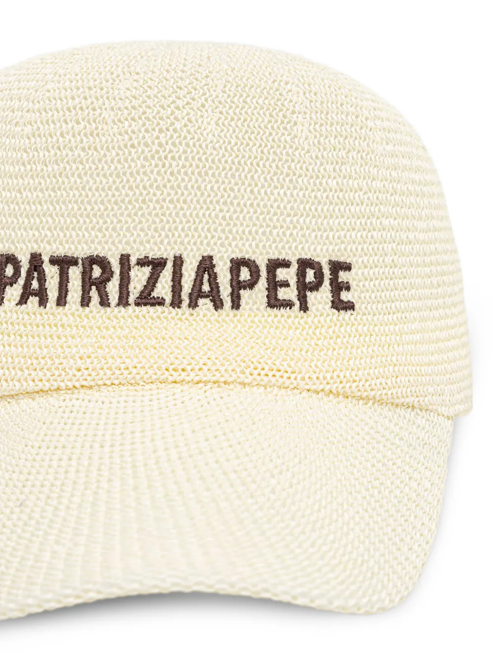 Patrizia Pepe Honkbalpet met geborduurd logo Beige