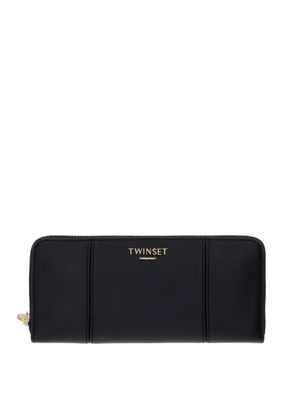 TWINSET logo-plaque panelled wallet - Nero
