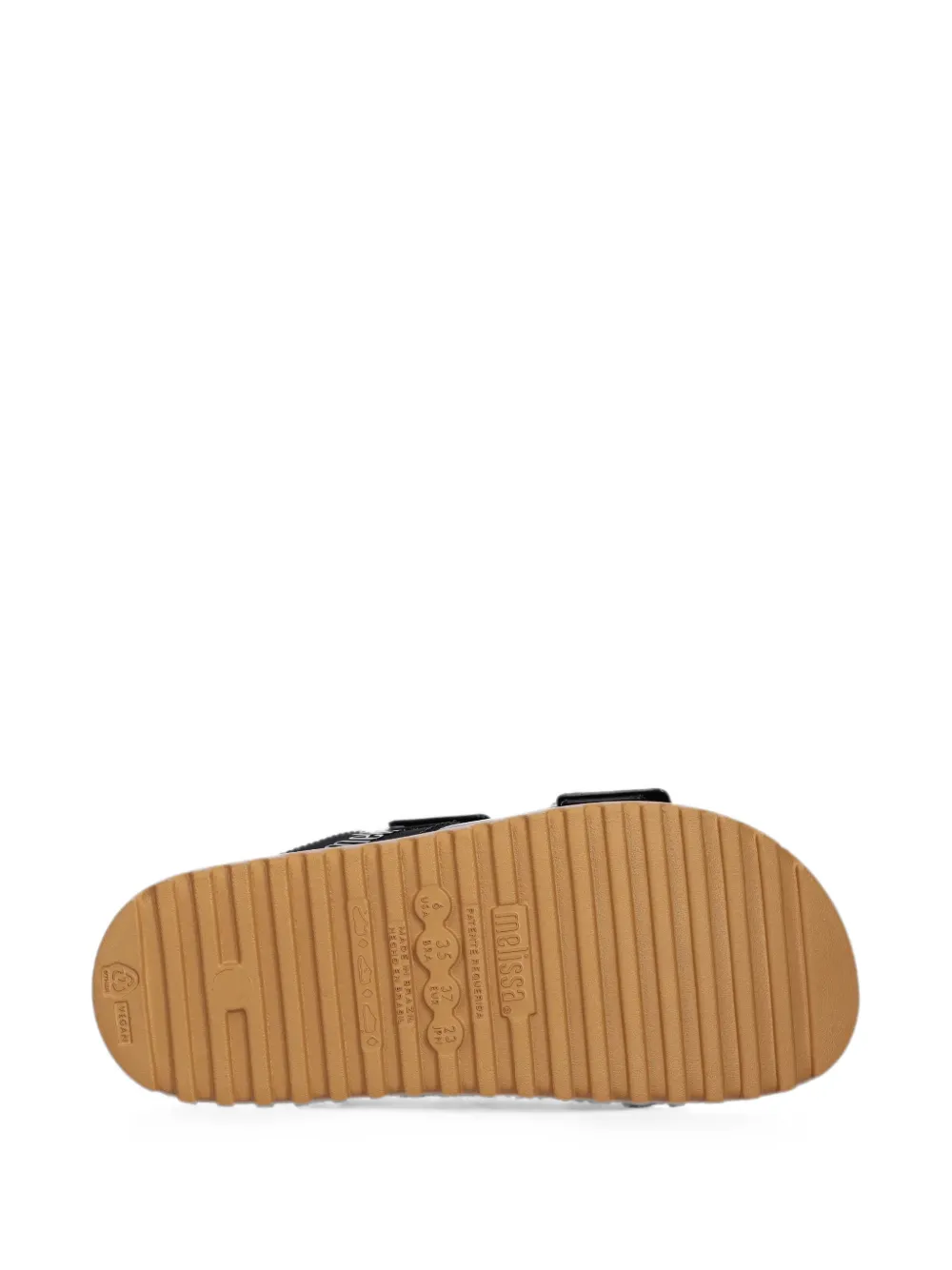 Melissa Cozy M Lover slippers met gespsluiting en logoprint Zwart