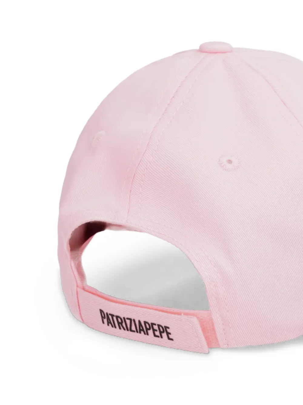 Patrizia Pepe Fly honkbalpet met logoplakkaat Roze