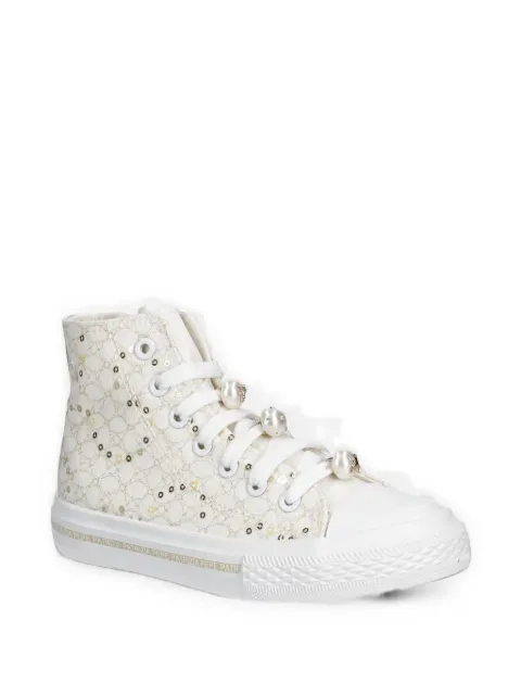 Patrizia Pepe sequin-embellished high-top sneakers