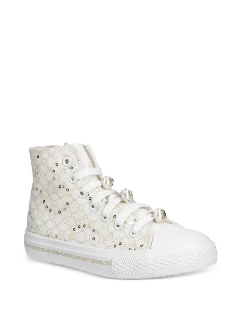 Patrizia Pepe sequin-embellished high-top sneakers