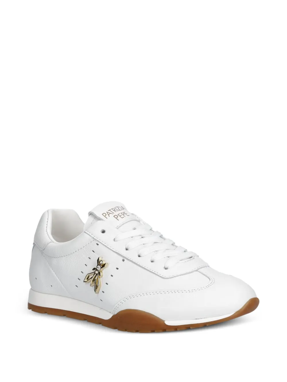 Patrizia Pepe Fly logo-plaque sneakers Wit