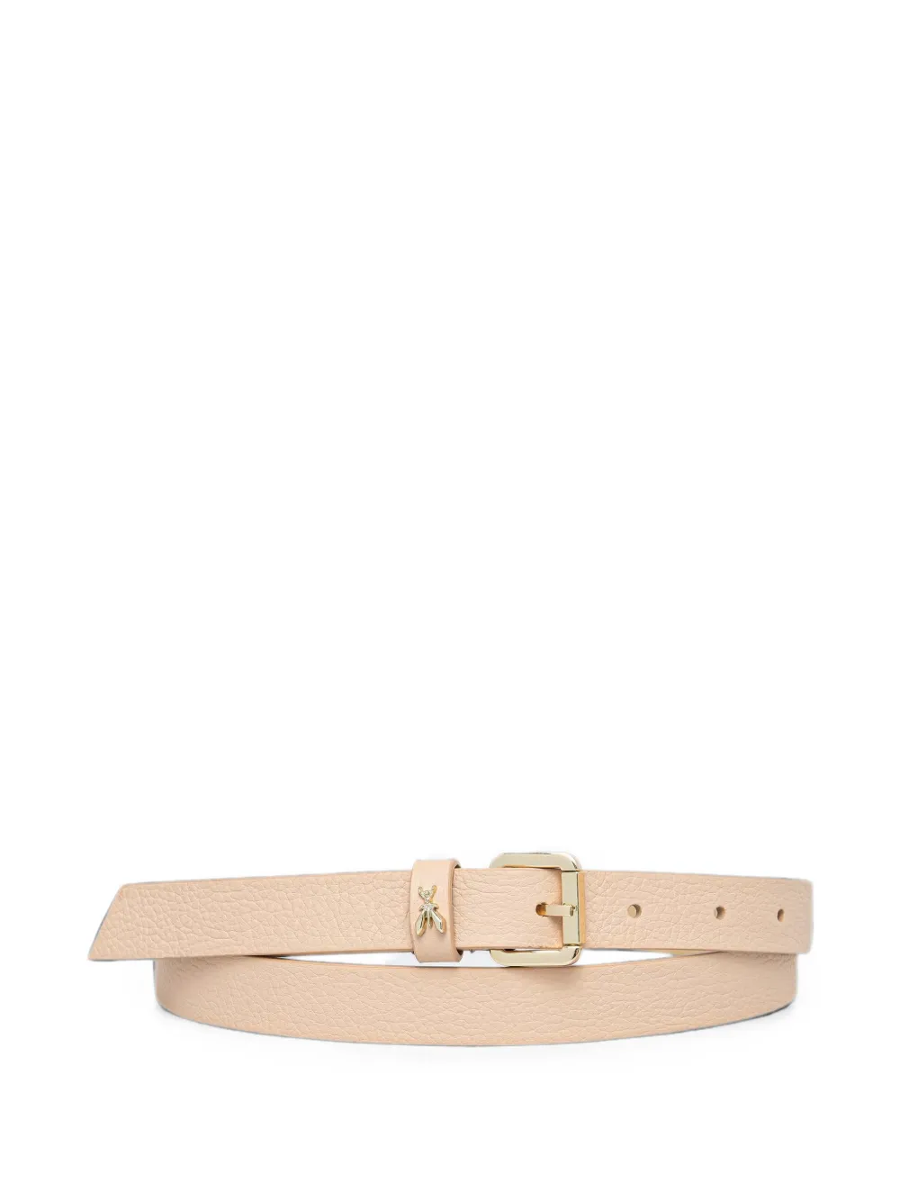 Patrizia Pepe Fly-plaque pebbled-calf leather belt - Toni neutri