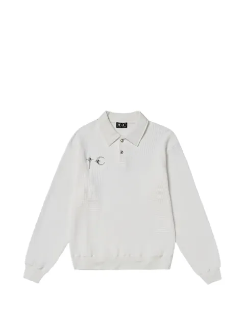 THUG CLUB logo-detail long-sleeve polo shirt