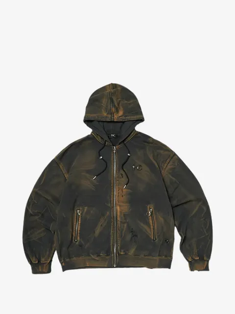 THUG CLUB hoodie tejida con cierre