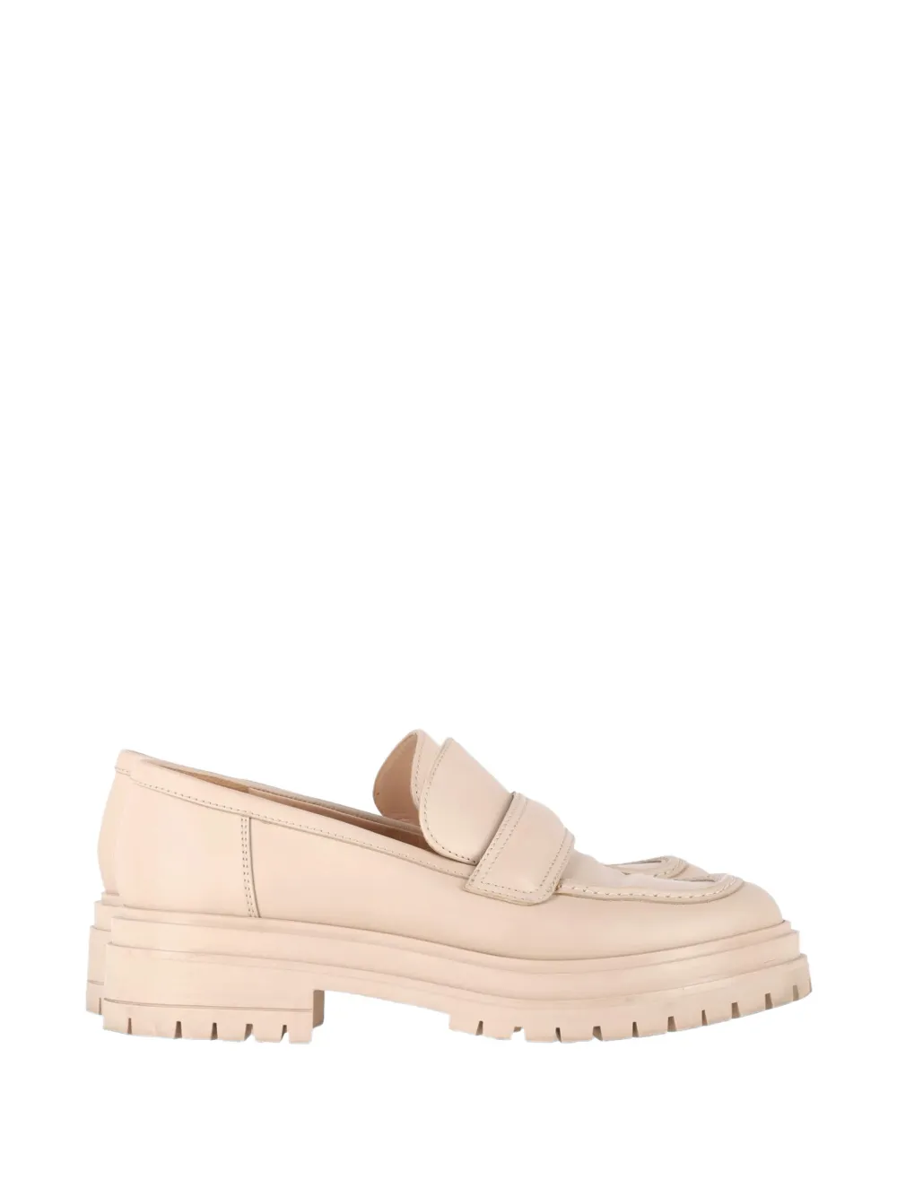 Gianvito Rossi platform leather loafers - Neutrals