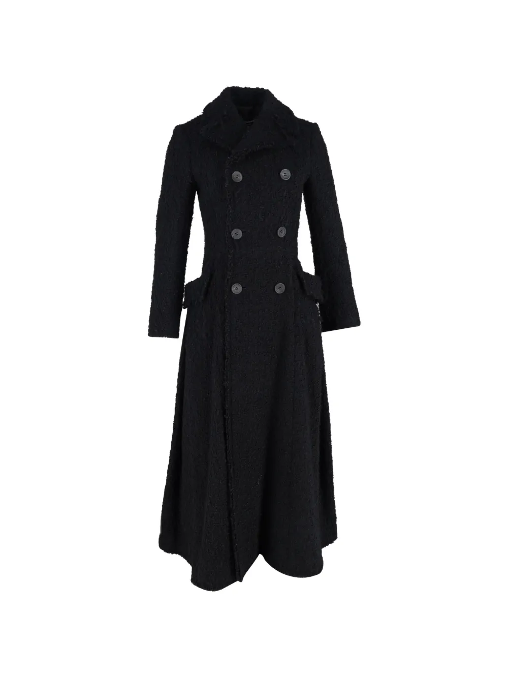 Comme Des Garçons Pre-Owned double-breasted bouclé coat - Black