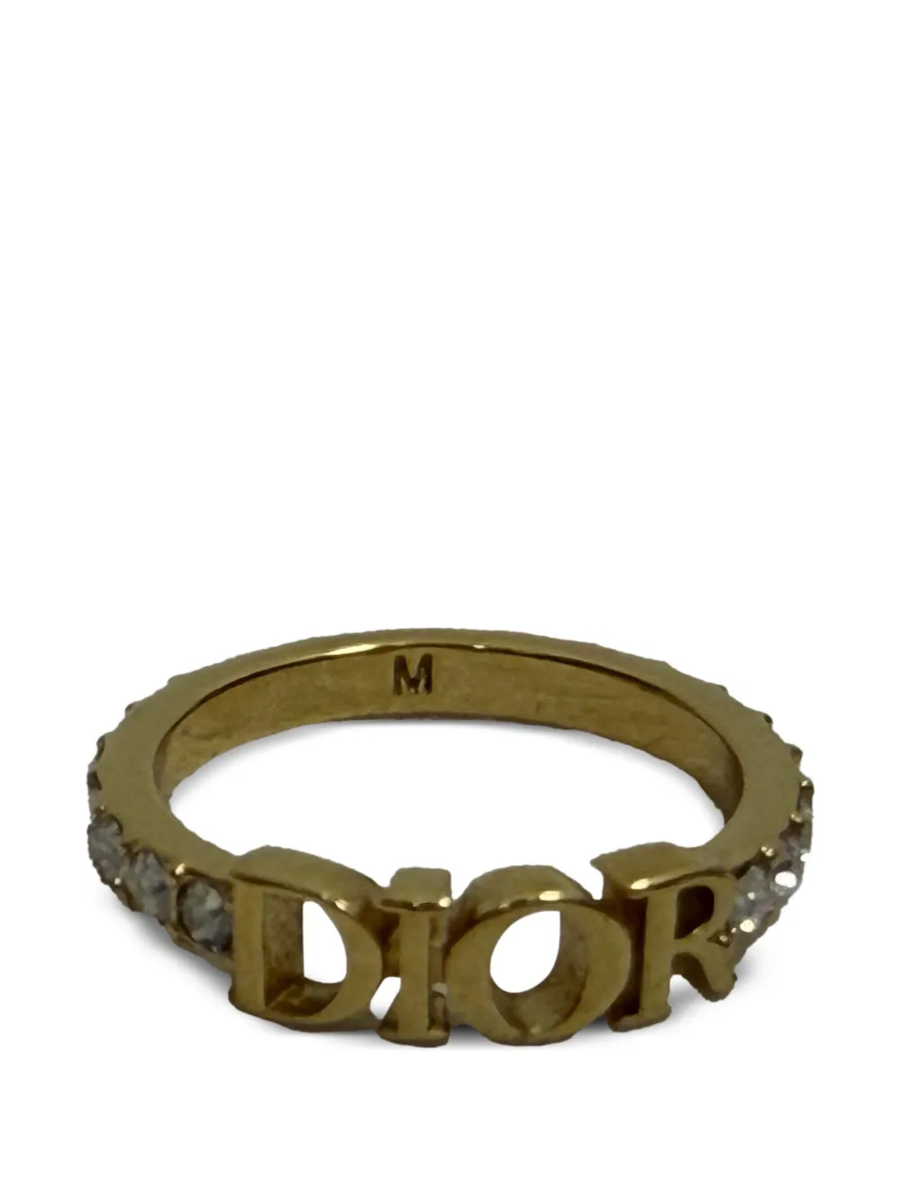 Christian Dior Pre-Owned 2010s Dio(r)evolution Crystals ring - Oro