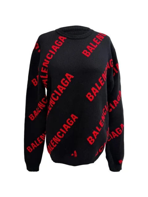 Balenciaga Pre-Owned Allover Logo sweater
