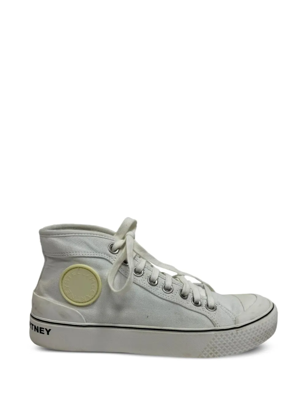 Stella McCartney Pre-Owned Logo Accent high-top sneakers - Bianco