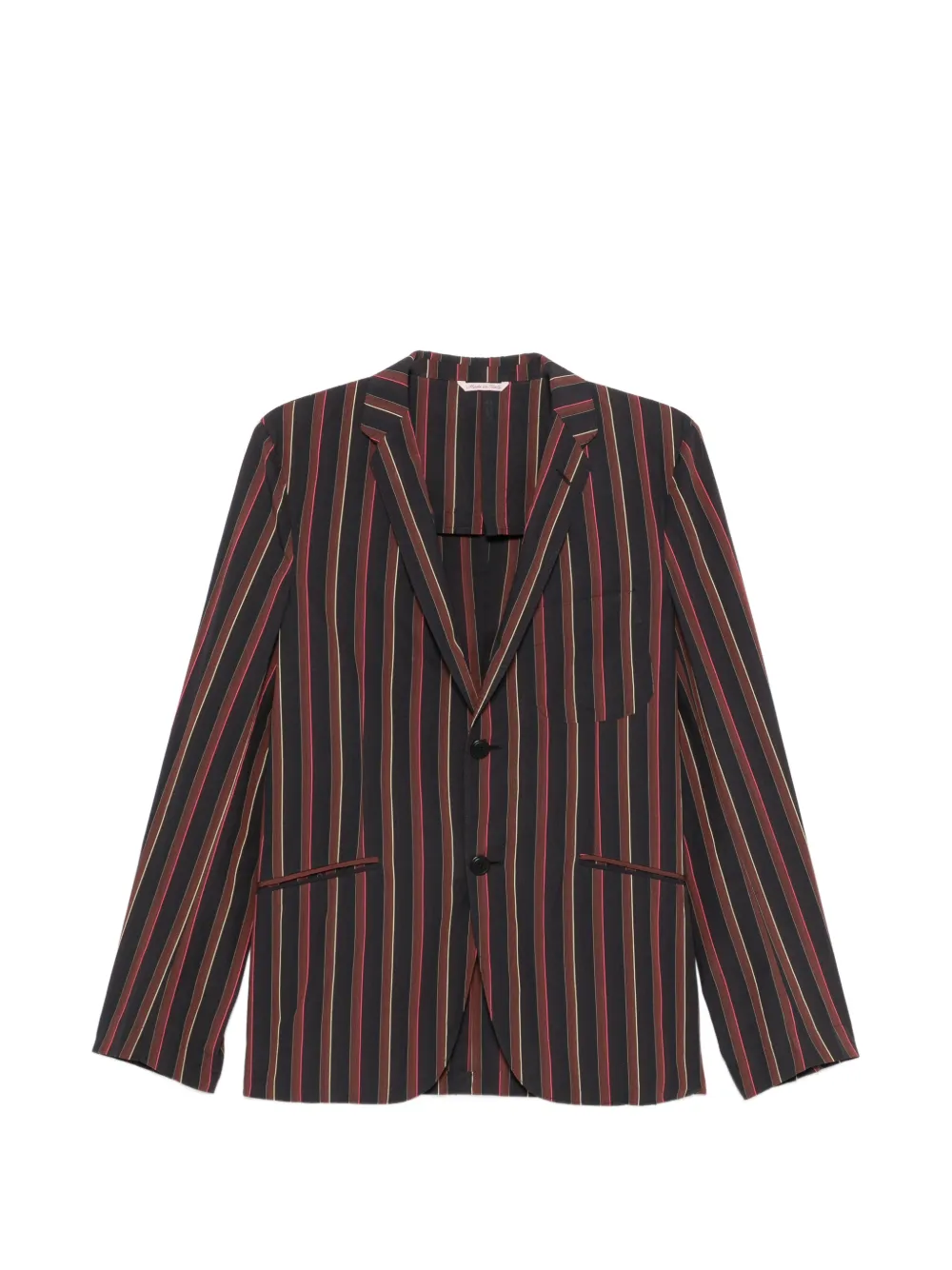 Romeo Gigli Pre-Owned 1990s striped single-breasted jacket - Nero