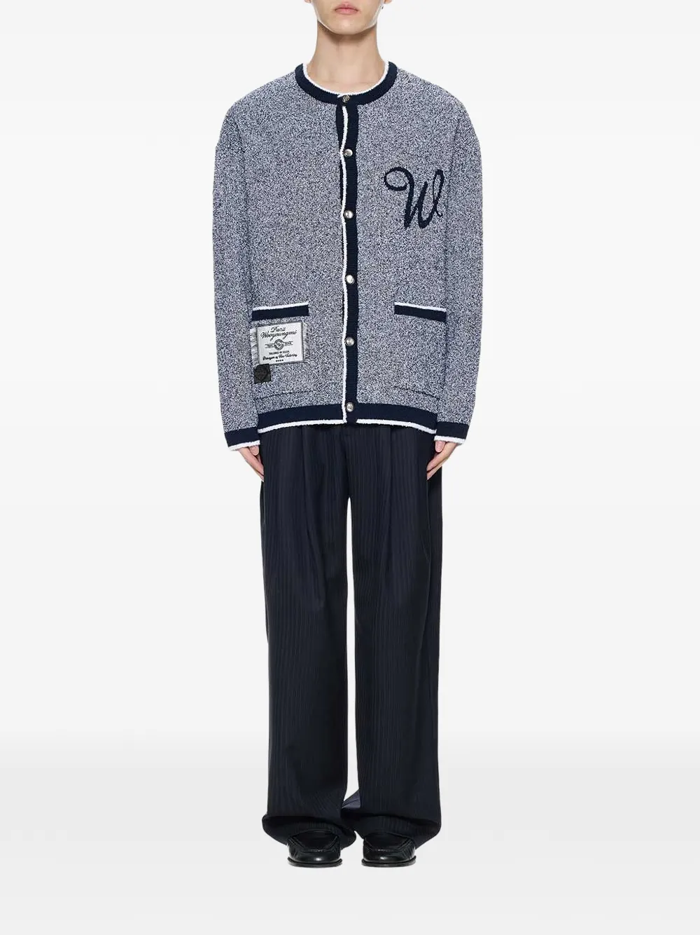 Wooyoungmi Vest met geborduurd logo Blauw