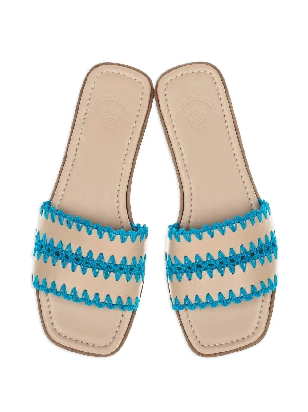 Marietta Chrousala Stefania sandalen met stiksel Beige