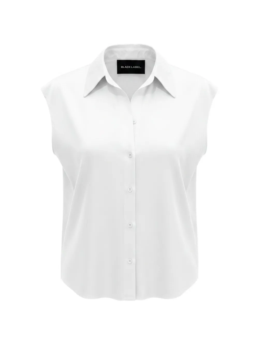 Black Label sleeveless shirt - Weiß