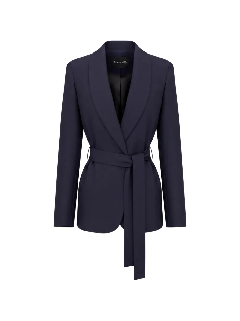 Black Label belted long-sleeve blazer - Blue