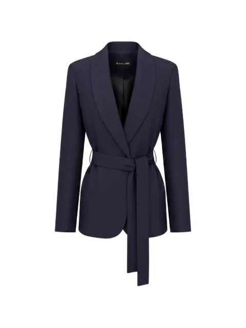 Black Label belted long-sleeve blazer