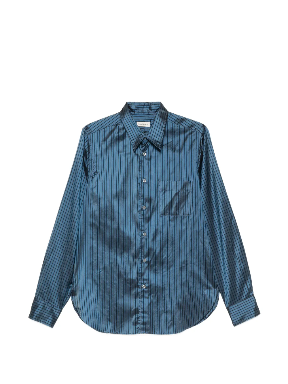 Romeo Gigli Pre-Owned 1990s striped silk shirt - Blu