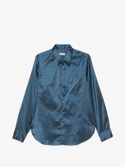 Romeo Gigli Pre-Owned camisa de seda con motivo de rayas 1990