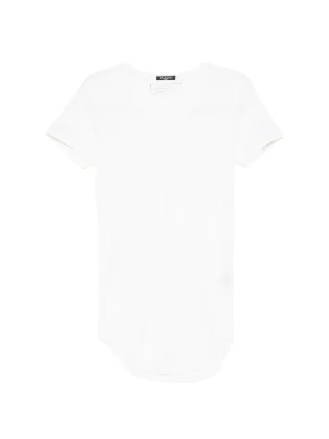 Balmain camiseta con dobladillo redondeado