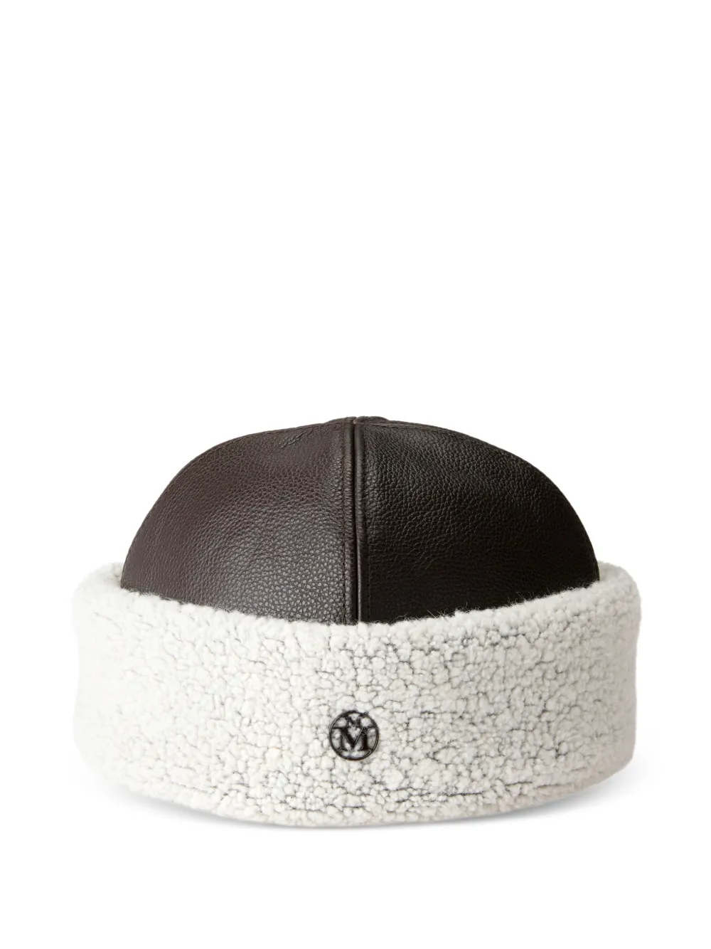 Maison Michel Marthe Hut mit Shearling-Besatz - Braun