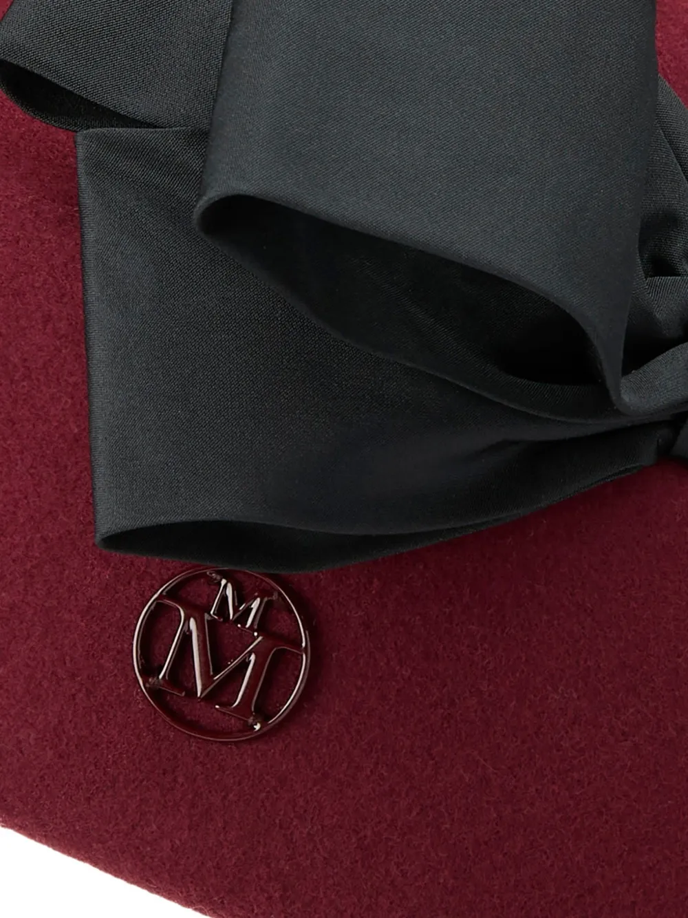 Maison Michel Ugo hoed met strikdetail Rood