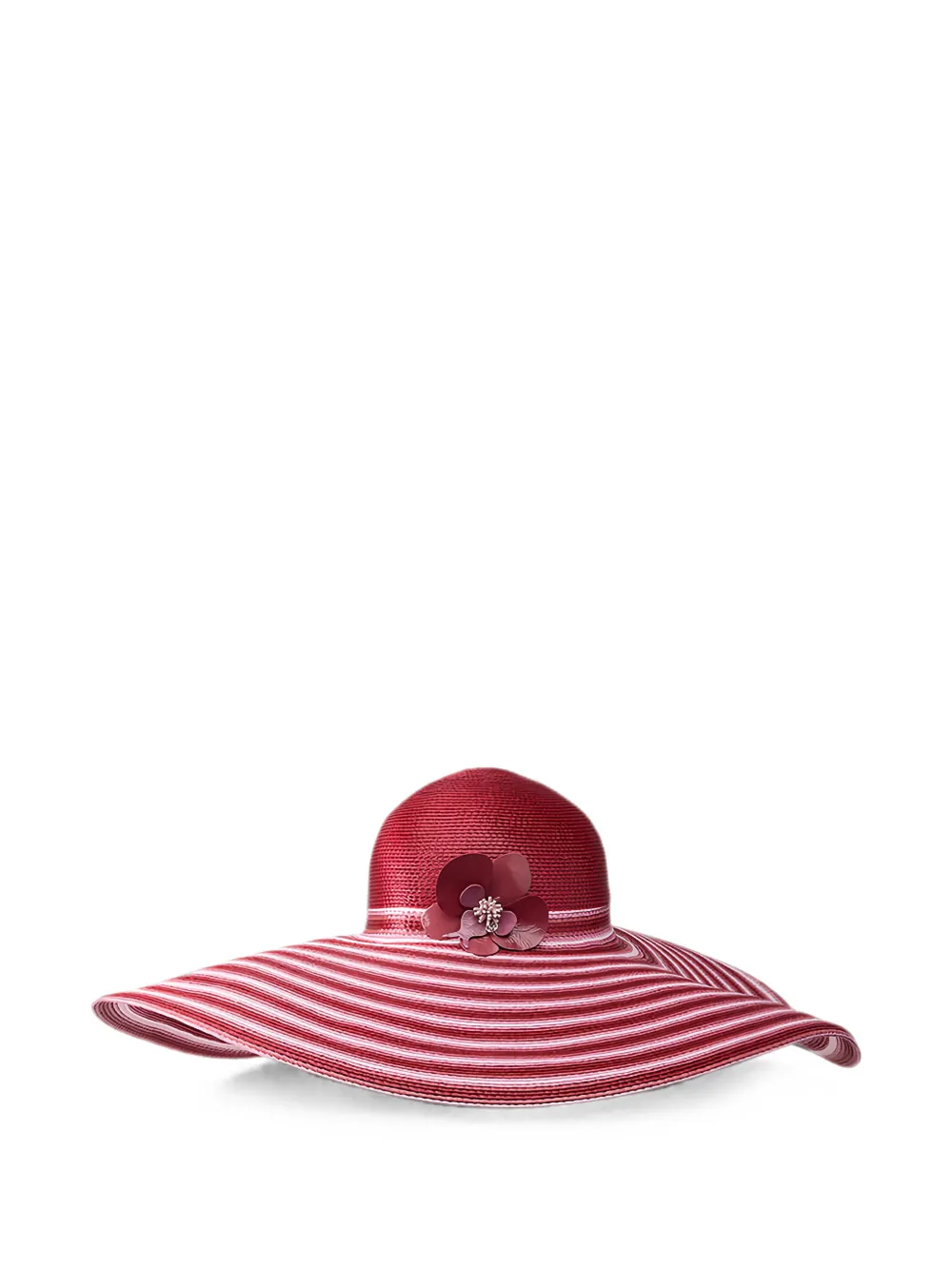 Maison Michel Blanche floral-detail sun hat - Rosso