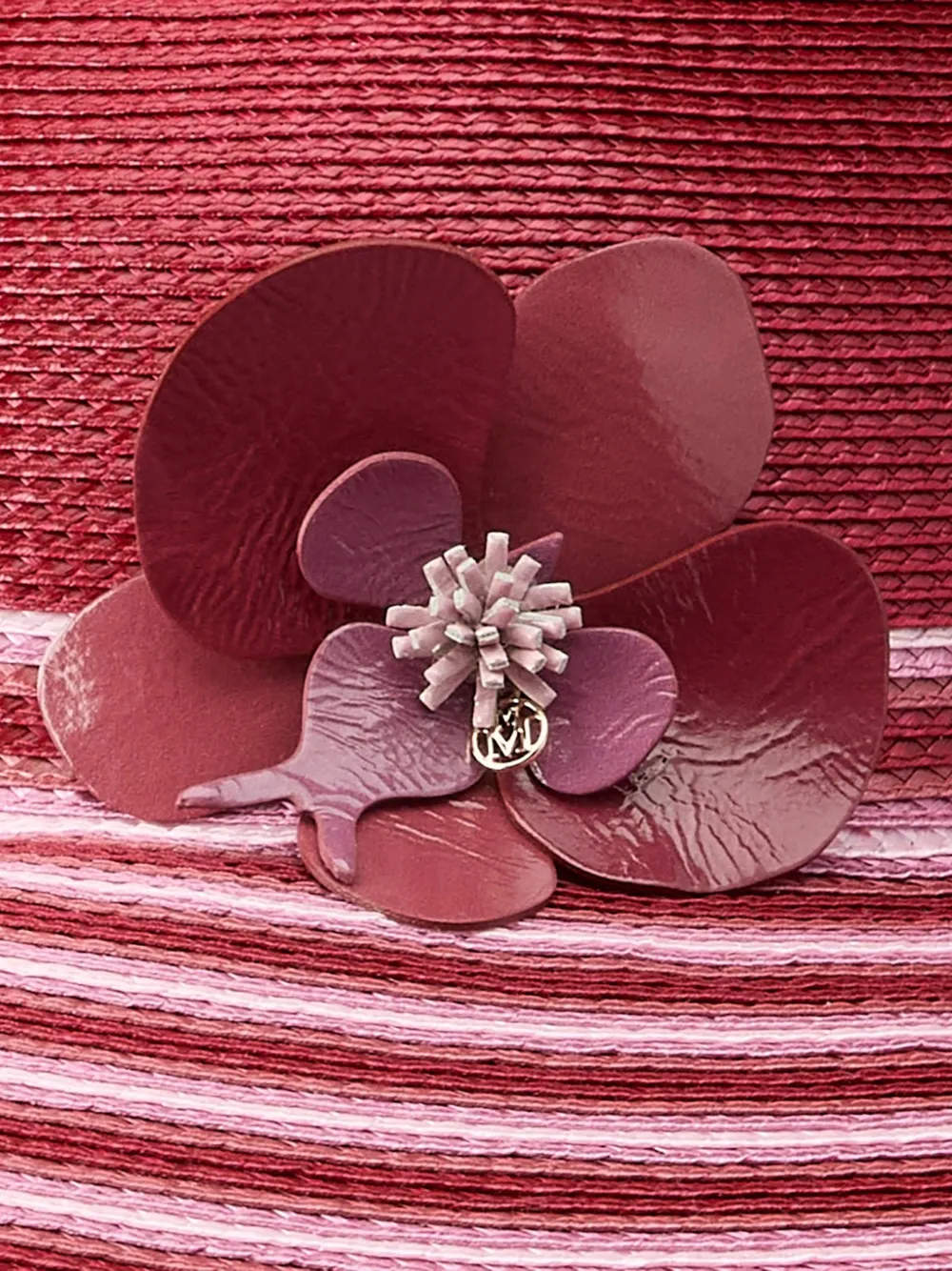 Maison Michel Blanche floral-detail sun hat Rood