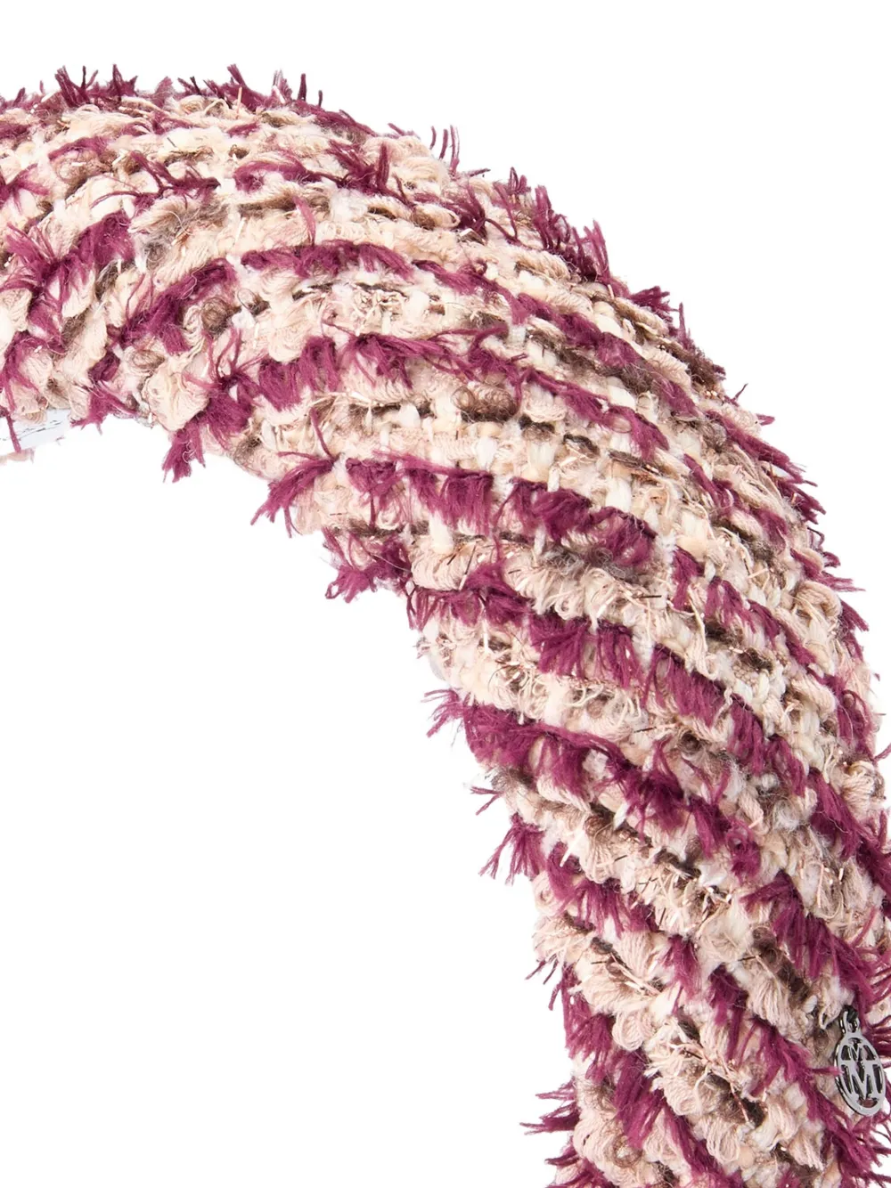 Maison Michel Miwa haarband met tweed-effect Beige