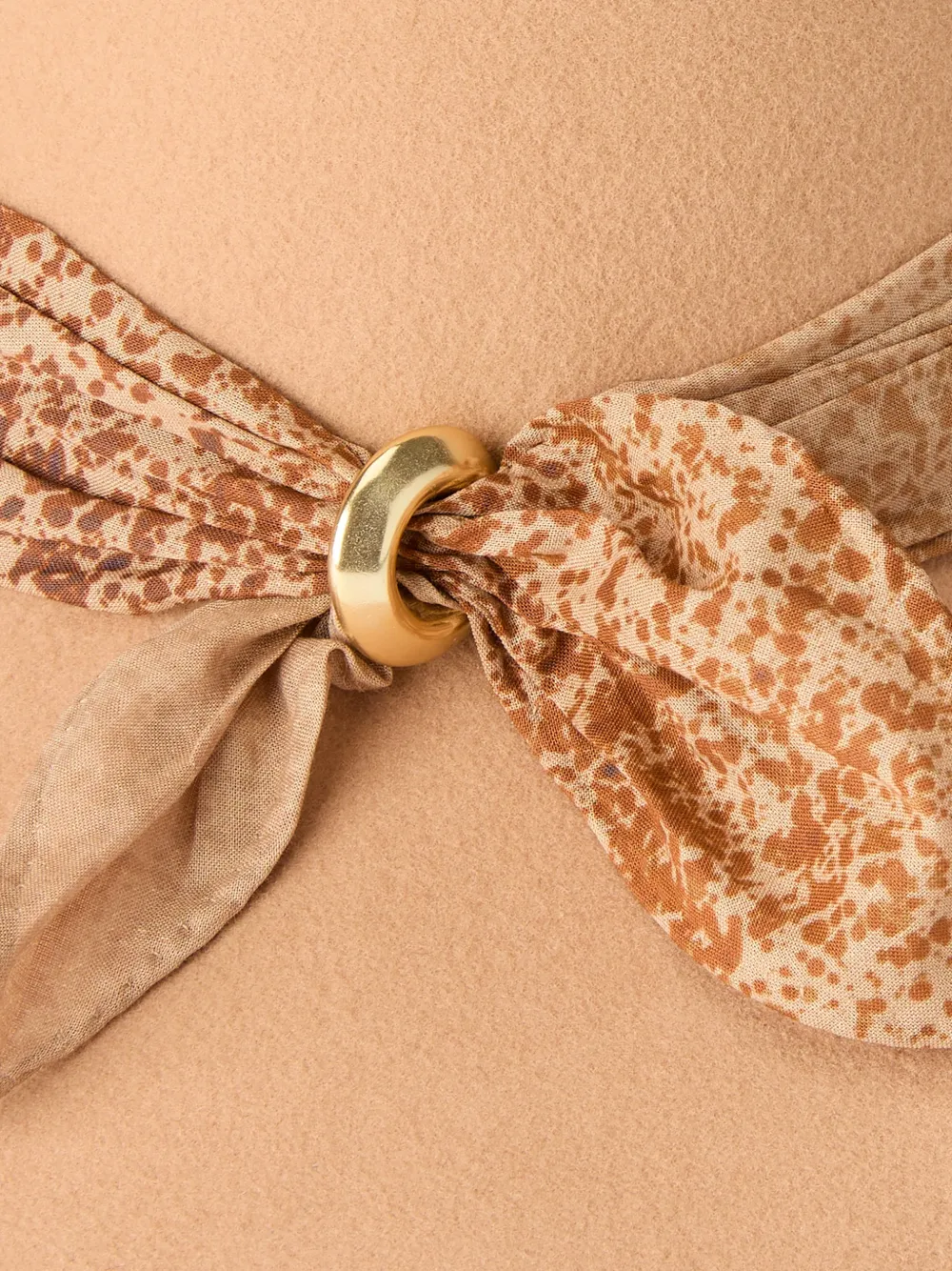 Maison Michel Kate wollen hoed met luipaardprint Beige