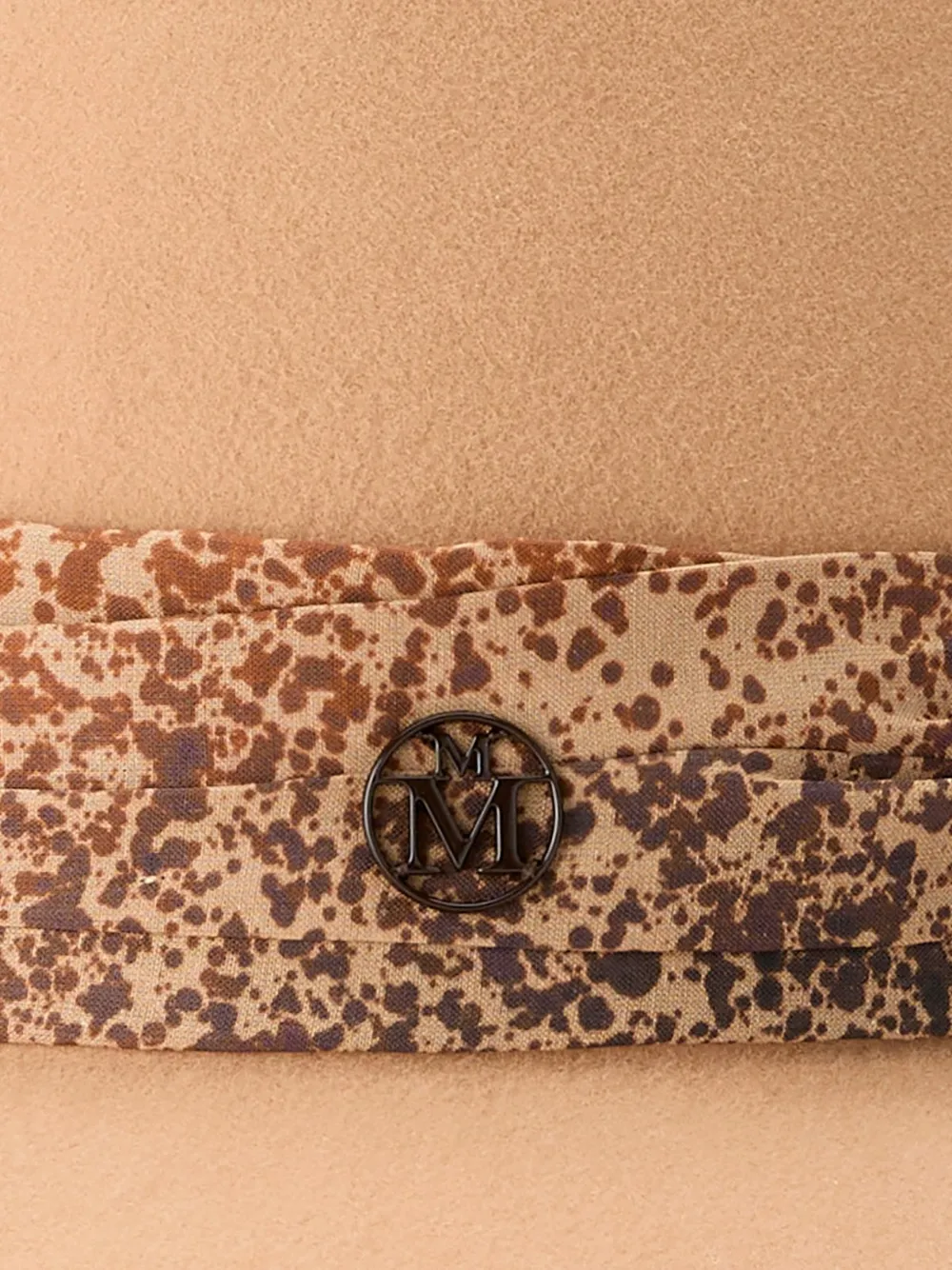Maison Michel Kate wollen hoed met luipaardprint Beige