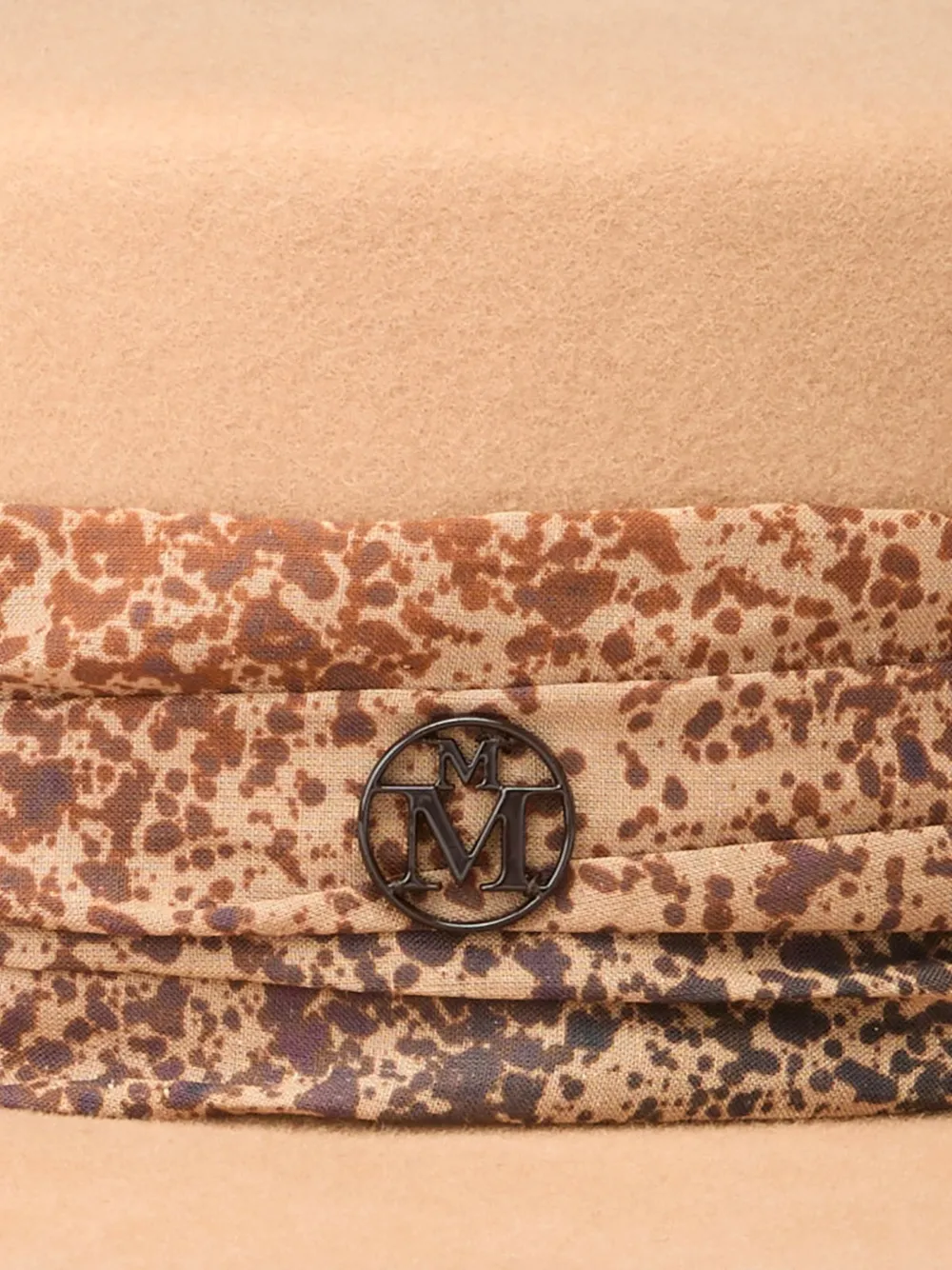 Maison Michel Kiki hoed met dierenprint Beige