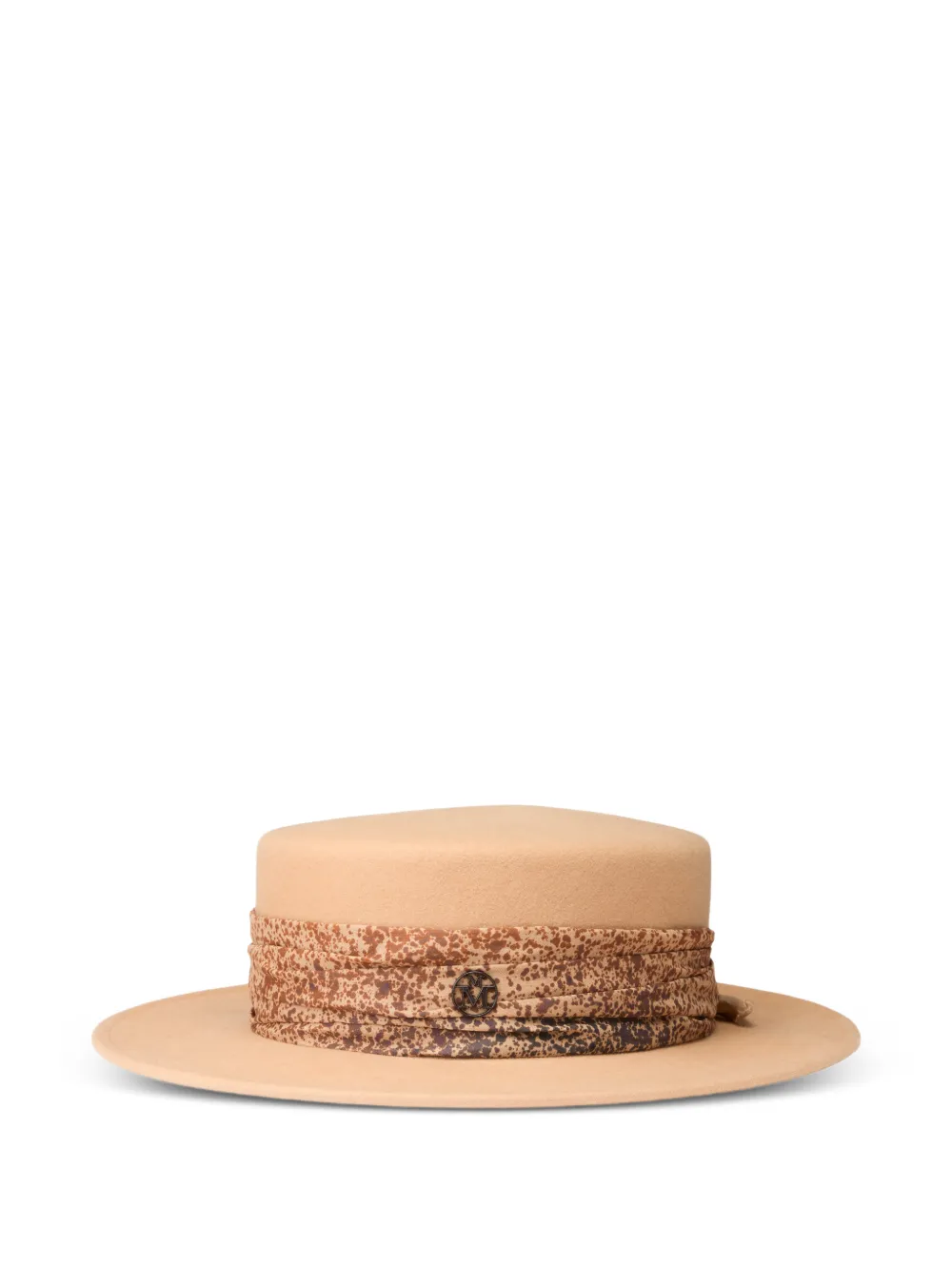 Maison Michel Kiki hoed met dierenprint Beige