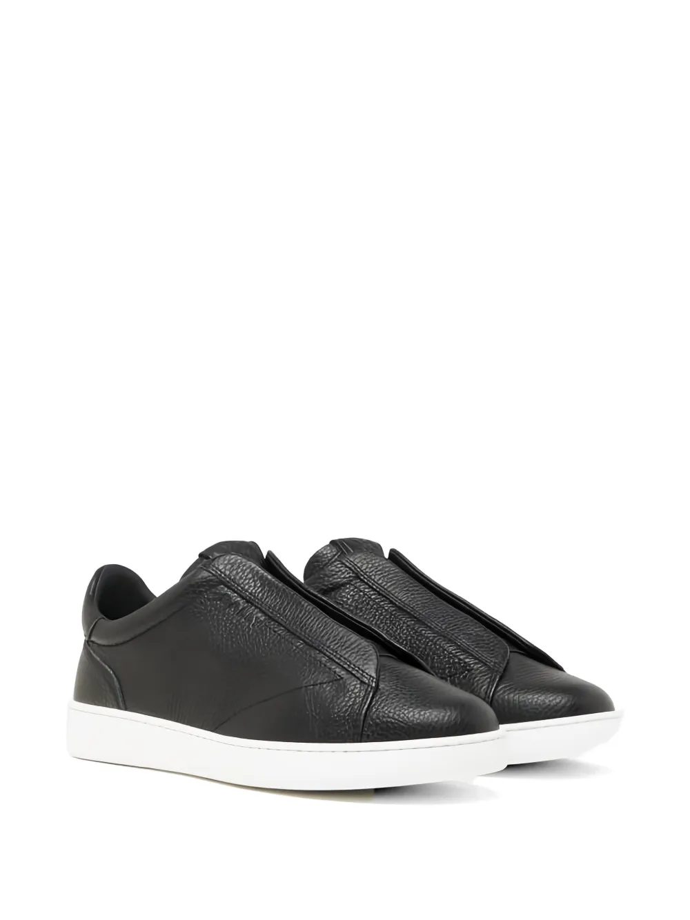 Bally grainy-leather slip-on sneakers - Schwarz