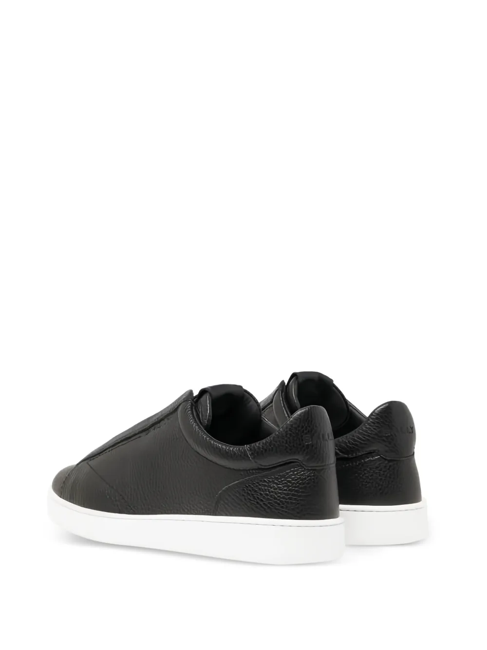 Bally grainy-leather slip-on sneakers Zwart
