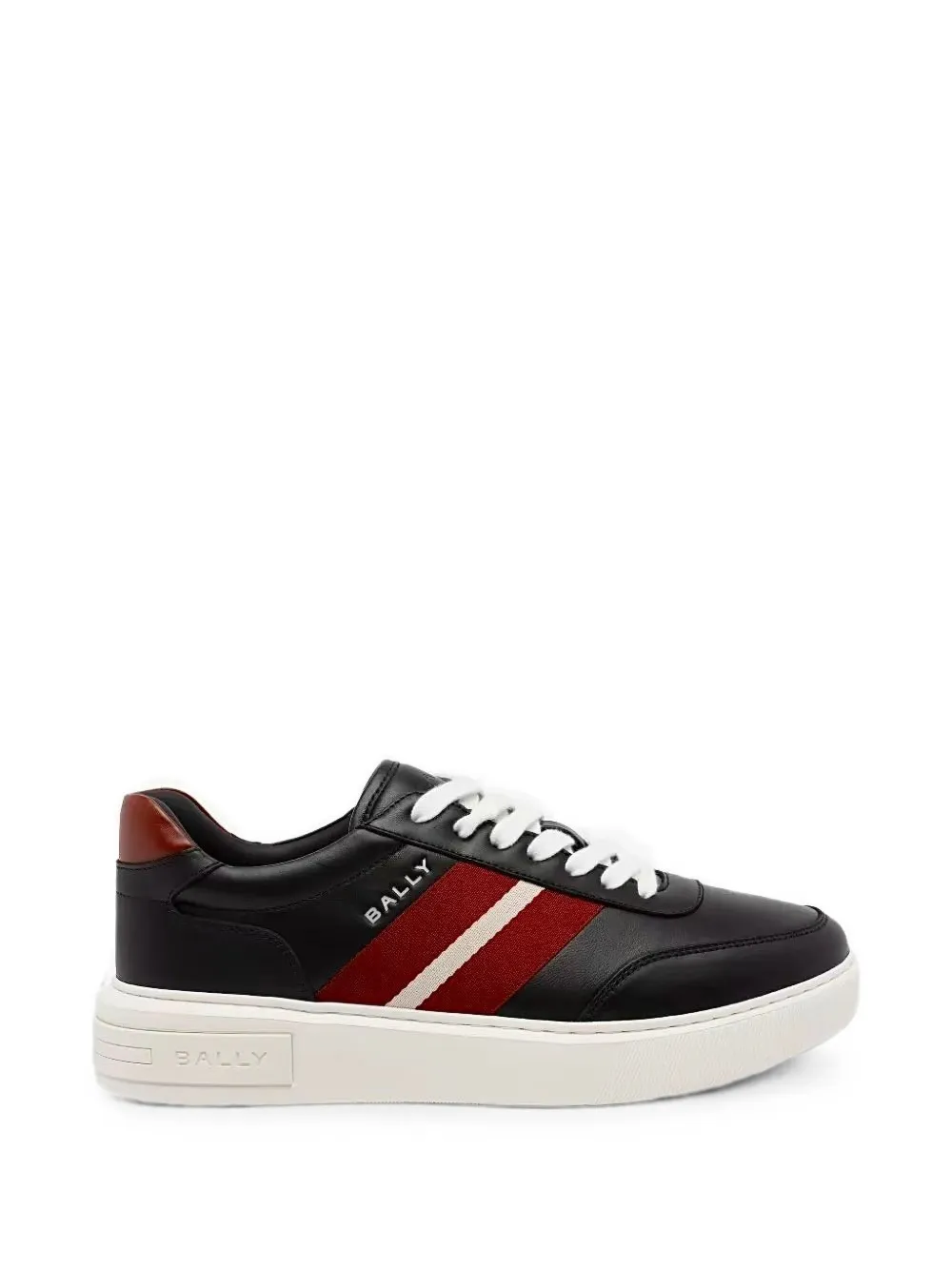 Bally Ribbon leather sneakers Zwart