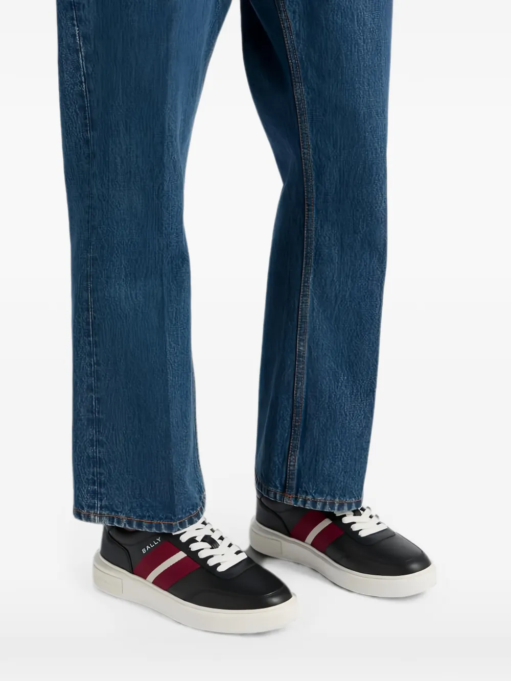 Bally Ribbon leather sneakers Zwart