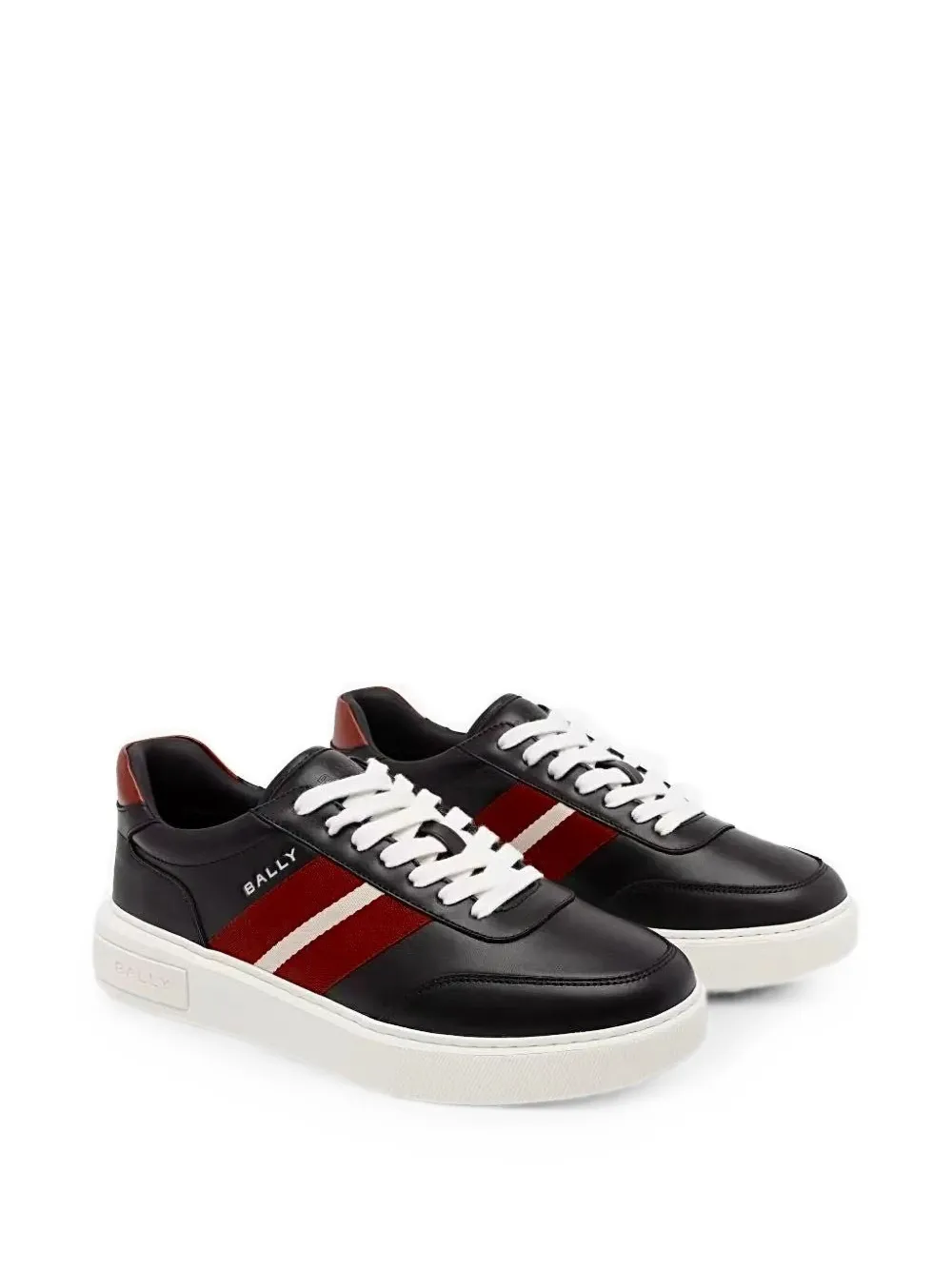 Bally Ribbon leather sneakers Zwart
