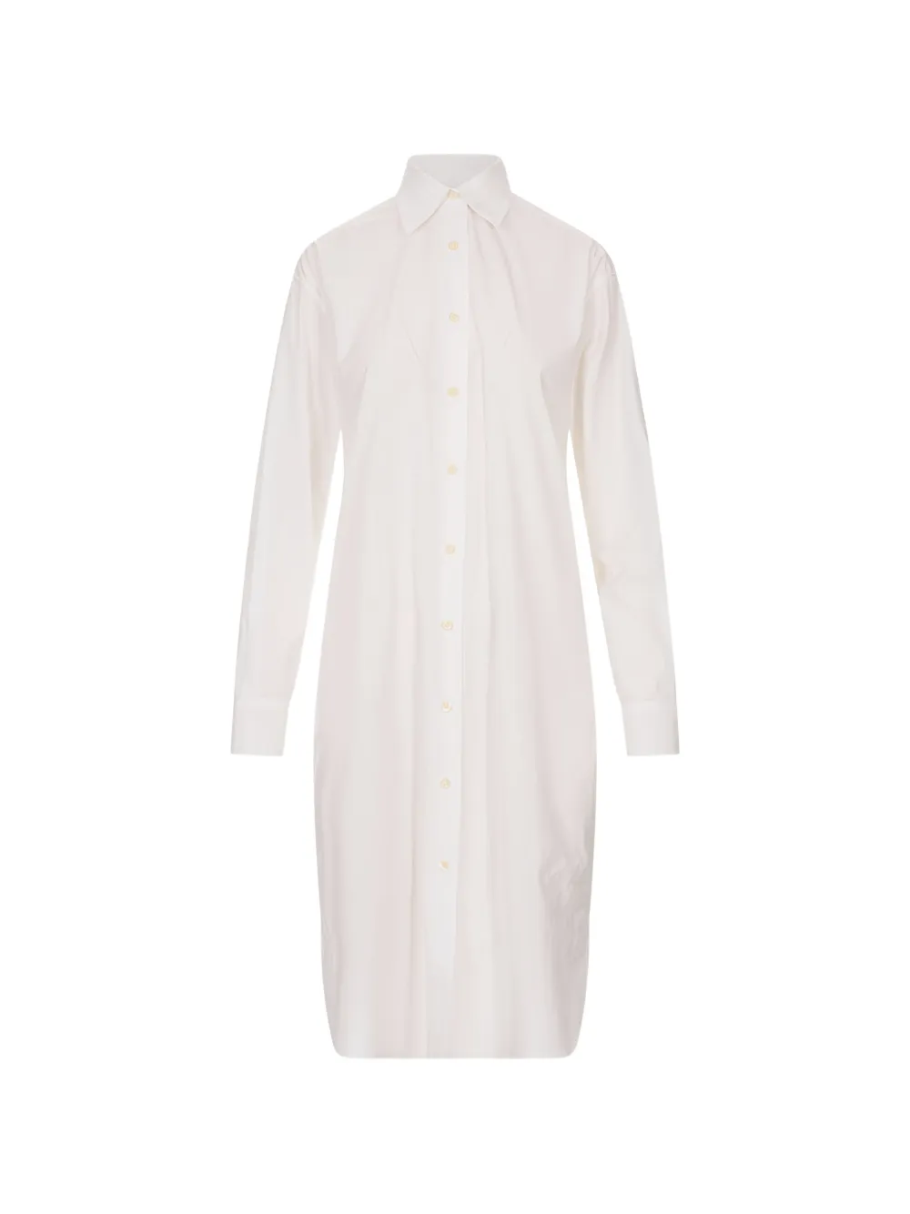 Jil Sander pleated-collar shirt dress - Weiß