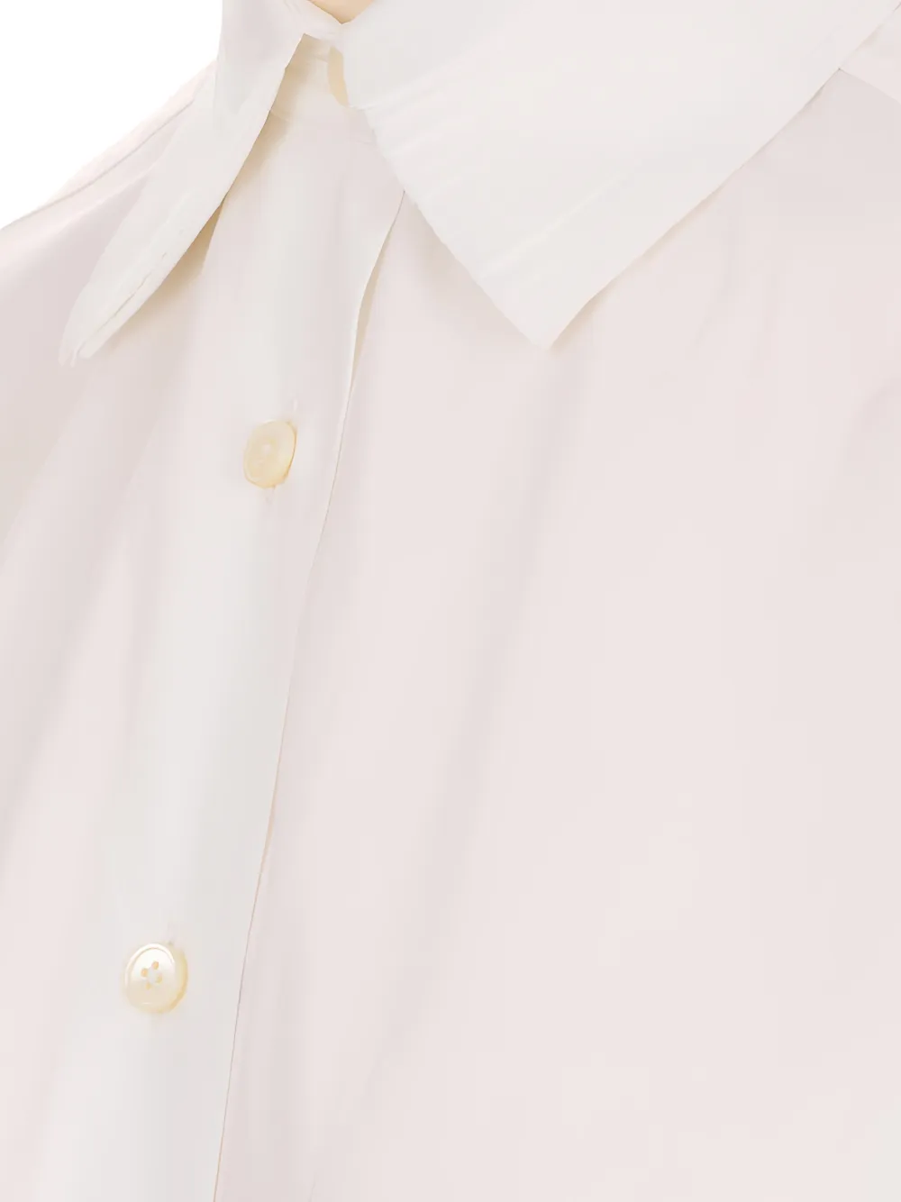 Jil Sander Blousejurk met geplooide kraag Wit