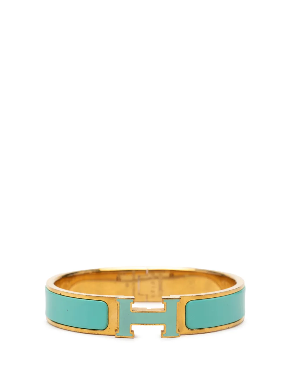 Hermès Pre-Owned 20th Century Narrow Enamel Clic H Bracelet PM costume bracelet - Blu