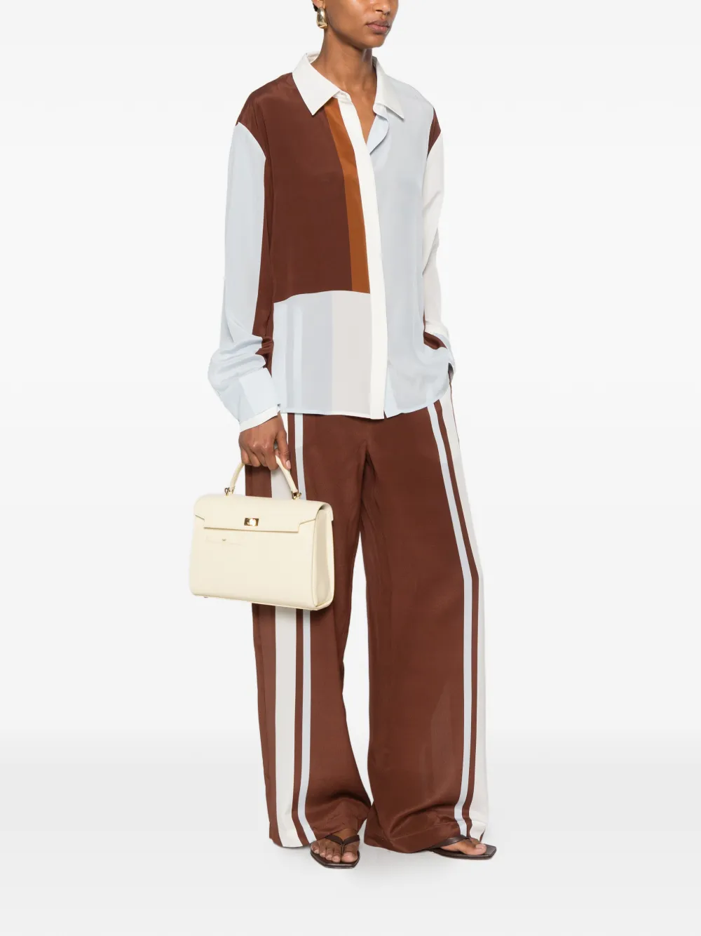 Anya Hindmarch Shopper met draaislot en handvat Beige
