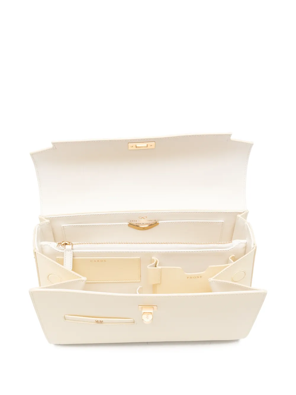Anya Hindmarch Shopper met draaislot en handvat Beige