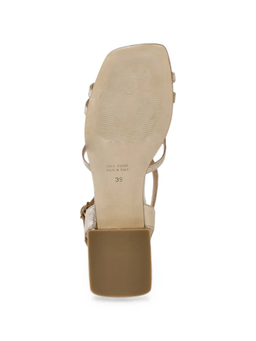 Julie Dee metallic cage sandals Goud