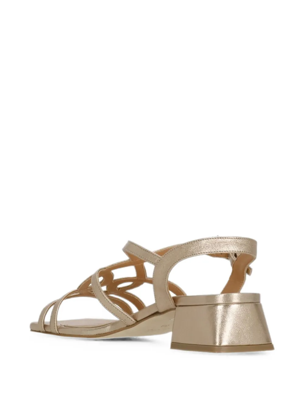 Julie Dee metallic cage sandals Goud