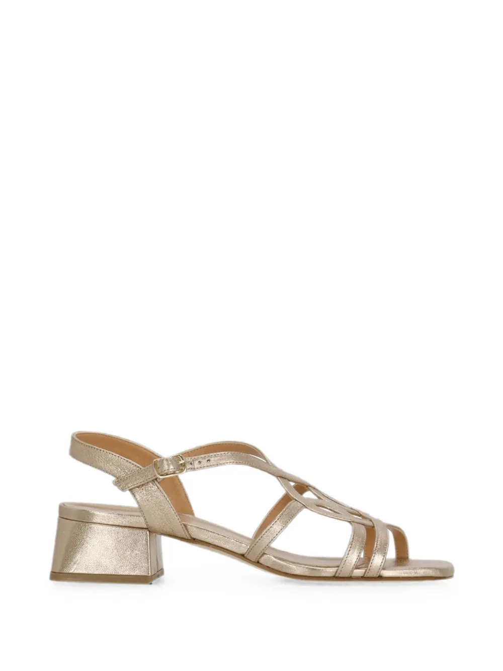 Julie Dee metallic cage sandals Goud