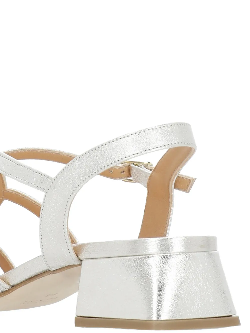 Julie Dee metallic-effect strappy sandals Zilver