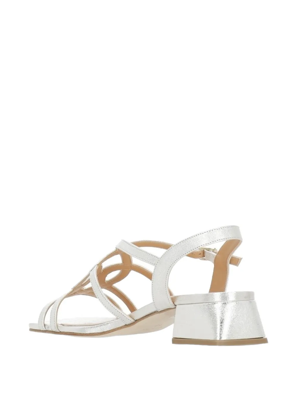 Julie Dee metallic-effect strappy sandals Zilver