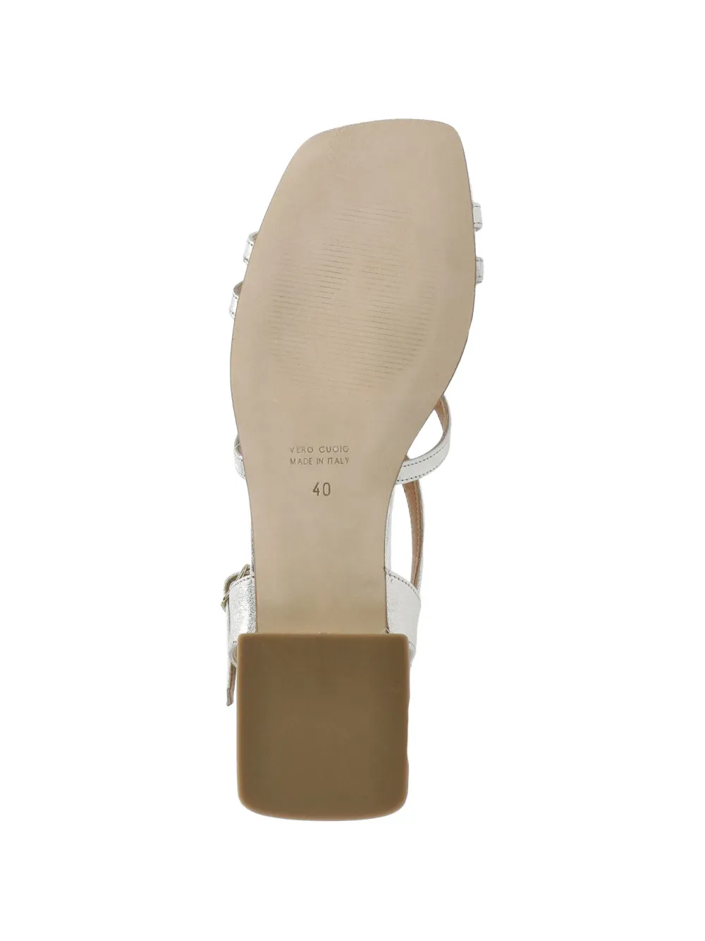 Julie Dee metallic-effect strappy sandals Zilver