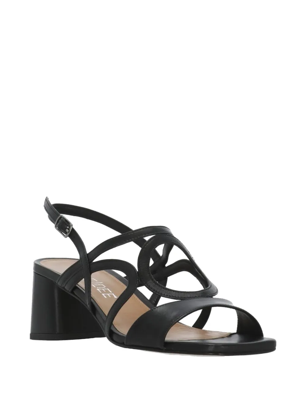 Julie Dee leather heeled sandals Zwart